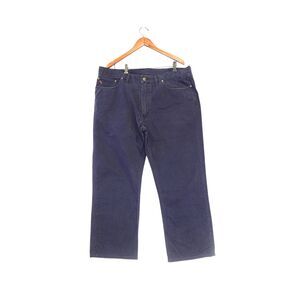 Polo Ralph Lauren Men Jeans 40x27 Classic Fit Navy Blue Red RL Logo Altered Hem